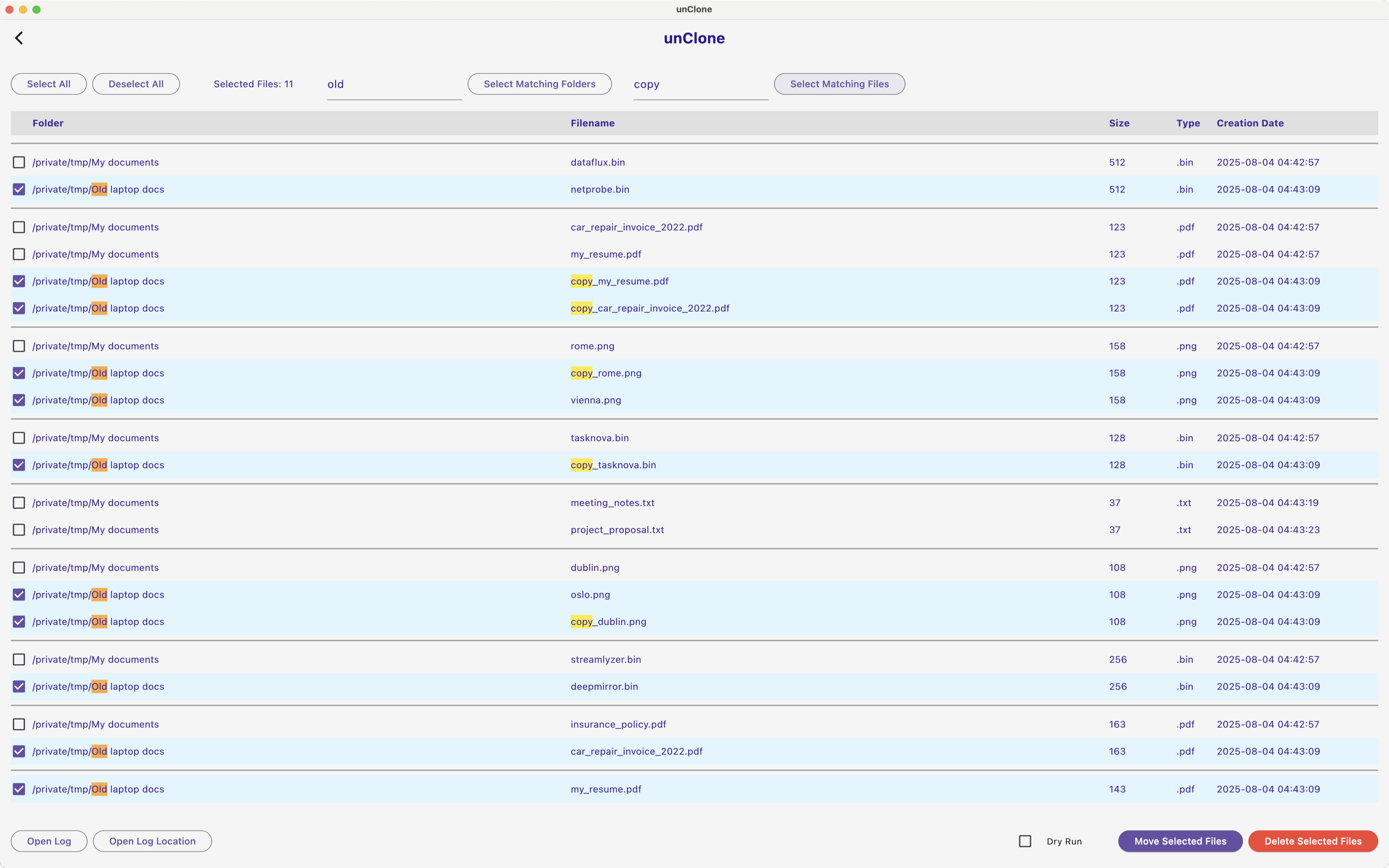 Duplicate scan results